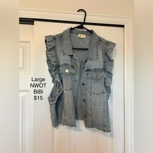 BiBi Light Blue Denim Vest